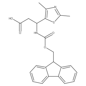 (3R)-3-(dimethyl-1,3-thiazol-5-yl)-3-({[(9H-fluoren-9-yl)methoxy]carbonyl}amino)propanoic acid结构式