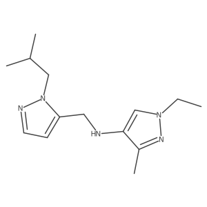1-ethyl-3-methyl-N-{[1-(2-methylpropyl)-1H-pyrazol-5-yl]methyl}-1H-pyrazol-4-amine Structure