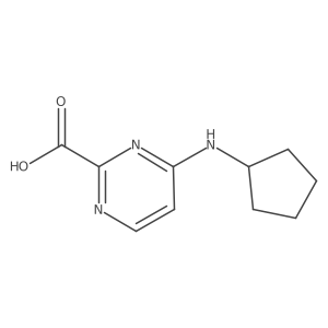 4-(Cyclopentylamino)pyrimidine-2-carboxylic acid Structure
