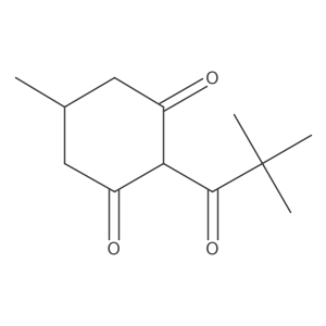 2-(2,2-Dimethylpropanoyl)-5-methylcyclohexane-1,3-dione结构式