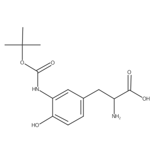 2-Amino-3-(3-{[(tert-butoxy)carbonyl]amino}-4-hydroxyphenyl)propanoic acid Structure