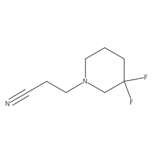 3-(3,3-Difluoropiperidin-1-yl)propanenitrile Structure