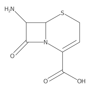 (6R,7S)-7-Amino-8-oxo-5-thia-1-azabicyclo[4.2.0]oct-2-ene-2-carboxylic acid Structure