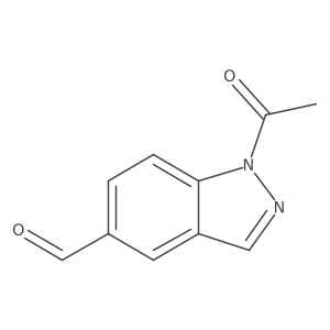 1-Acetyl-1H-indazole-5-carbaldehyde结构式
