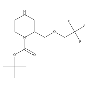 Tert-butyl 2-[(2,2,2-trifluoroethoxy)methyl]piperazine-1-carboxylate结构式