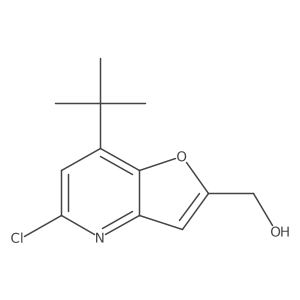 5-Chloro-7-(1,1-dimethylethyl)-furo[3,2-b]pyridine-2-methanol Structure