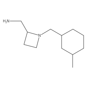 {1-[(3-Methylcyclohexyl)methyl]azetidin-2-yl}methanamine Structure