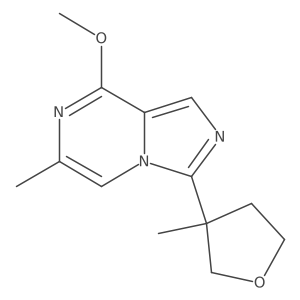 8-Methoxy-6-methyl-3-(3-methyltetrahydrofuran-3-yl)imidazo[1,5-a]pyrazine结构式