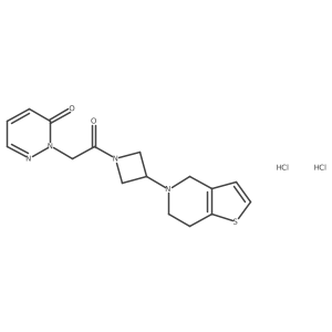 2-(2-(3-(6,7-dihydrothieno[3,2-c]pyridin-5(4H)-yl)azetidin-1-yl)-2-oxoethyl)pyridazin-3(2H)-one dihydrochloride结构式