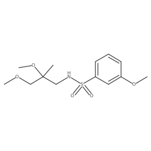 N-(2,3-dimethoxy-2-methylpropyl)-3-methoxybenzene-1-sulfonamide结构式