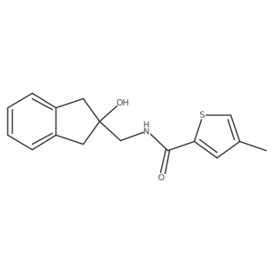 N-((2-hydroxy-2,3-dihydro-1H-inden-2-yl)methyl)-4-methylthiophene-2-carboxamide Structure