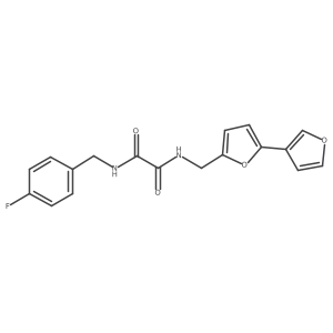 N1-([2,3'-bifuran]-5-ylmethyl)-N2-(4-fluorobenzyl)oxalamide Structure