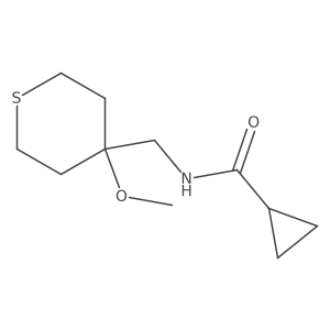 N-((4-methoxytetrahydro-2H-thiopyran-4-yl)methyl)cyclopropanecarboxamide Structure