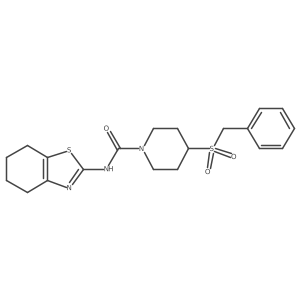 4-(benzylsulfonyl)-N-(4,5,6,7-tetrahydrobenzo[d]thiazol-2-yl)piperidine-1-carboxamide Structure