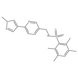 2,3,5,6-tetramethyl-N-((6-(1-methyl-1H-pyrazol-4-yl)pyridin-3-yl)methyl)benzenesulfonamide Structure