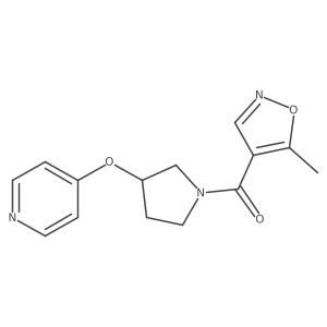 (5-Methylisoxazol-4-yl)(3-(pyridin-4-yloxy)pyrrolidin-1-yl)methanone结构式
