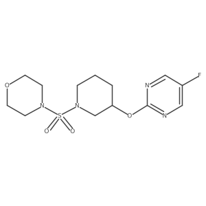 4-((3-((5-Fluoropyrimidin-2-yl)oxy)piperidin-1-yl)sulfonyl)morpholine Structure