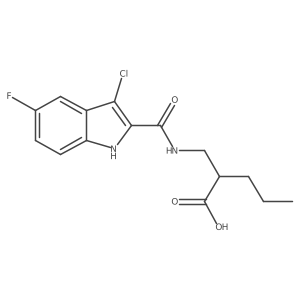 Pentanoic acid, 2-[[[(3-chloro-5-fluoro-1H-indol-2-yl)carbonyl]amino]methyl]-结构式