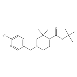 1,1-Dimethylethyl 4-[(6-amino-3-pyridinyl)methyl]-2,2-dimethyl-1-piperazinecarboxylate结构式