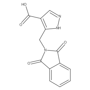 5-[(1,3-dioxoisoindolin-2-yl)methyl]-1H-pyrazole-4-carboxylic acid Structure