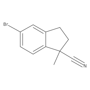 5-bromo-1-methyl-2,3-dihydro-1H-indene-1-carbonitrile Structure