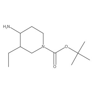 (3R,4R)-tert-butyl 4-amino-3-ethylpiperidine-1-carboxylate Structure