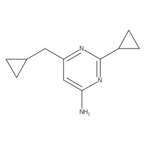 2-Cyclopropyl-6-(cyclopropylmethyl)pyrimidin-4-amine Structure