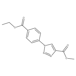 methyl 1-[4-(ethoxycarbonyl)phenyl]-1H-1,2,3-triazole-4-carboxylate Structure