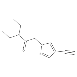 N,N-diethyl-2-(4-ethynyl-1H-pyrazol-1-yl)acetamide Structure