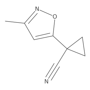 1-(3-Methyl-1,2-oxazol-5-yl)cyclopropane-1-carbonitrile结构式