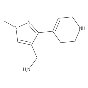 [1-methyl-3-(1,2,3,6-tetrahydropyridin-4-yl)-1H-pyrazol-4-yl]methanamine Structure