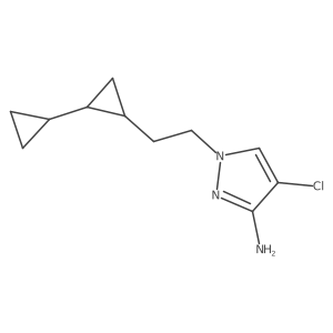 4-chloro-1-[2-(2-cyclopropylcyclopropyl)ethyl]-1H-pyrazol-3-amine Structure