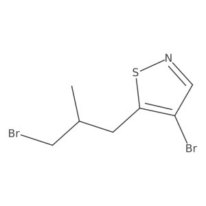 4-Bromo-5-(3-bromo-2-methylpropyl)-1,2-thiazole Structure