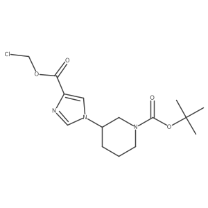 tert-butyl 3-{4-[(chloromethoxy)carbonyl]-1H-imidazol-1-yl}piperidine-1-carboxylate Structure
