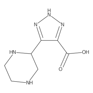 5-(piperazin-2-yl)-1H-1,2,3-triazole-4-carboxylic acid结构式