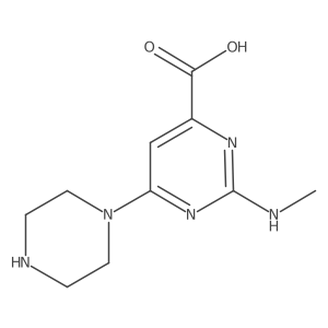 2-(Methylamino)-6-(piperazin-1-yl)pyrimidine-4-carboxylic acid Structure