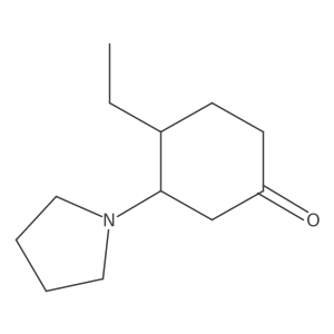 4-Ethyl-3-(pyrrolidin-1-yl)cyclohexan-1-one结构式