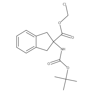 chloromethyl 2-{[(tert-butoxy)carbonyl]amino}-2,3-dihydro-1H-indene-2-carboxylate结构式