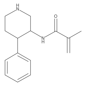 2-methyl-N-(4-phenylpiperidin-3-yl)prop-2-enamide结构式