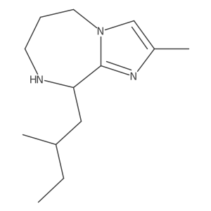 2-methyl-9-(2-methylbutyl)-5H,6H,7H,8H,9H-imidazo[1,2-a][1,4]diazepine结构式