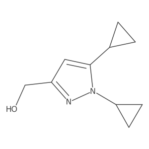 (1,5-dicyclopropyl-1H-pyrazol-3-yl)methanol结构式