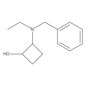 trans-2-[Benzyl(ethyl)amino]cyclobutan-1-ol结构式