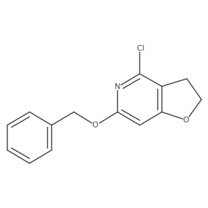 4-Chloro-2,3-dihydro-6-(phenylmethoxy)furo[3,2-c]pyridine结构式
