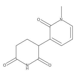 3-(1,2-dihydro-1-methyl-2-oxo-3-pyridinyl)-2,6-Piperidinedione结构式
