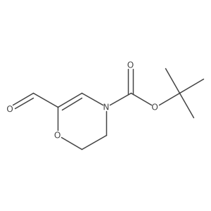 tert-butyl 6-formyl-3,4-dihydro-2H-oxazine-4-carboxylate结构式