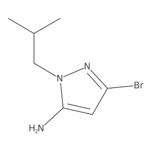 3-bromo-1-(2-methylpropyl)-1H-pyrazol-5-amine结构式