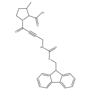 1-[4-({[(9H-fluoren-9-yl)methoxy]carbonyl}amino)but-2-ynoyl]-3-methylpyrrolidine-2-carboxylic acid结构式