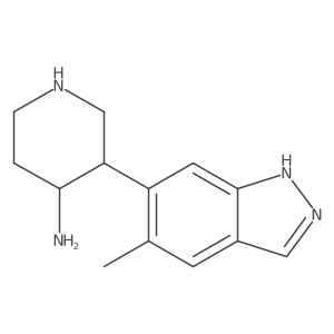 3-(5-methyl-1H-indazol-6-yl)piperidin-4-amine结构式