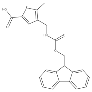 4-[({[(9H-fluoren-9-yl)methoxy]carbonyl}amino)methyl]-5-methylthiophene-2-carboxylic acid结构式