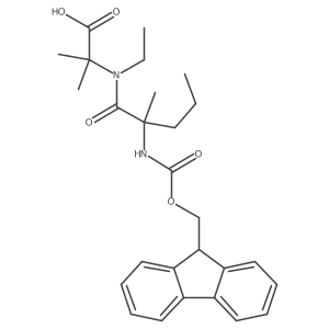 2-[N-ethyl-2-({[(9H-fluoren-9-yl)methoxy]carbonyl}amino)-2-methylpentanamido]-2-methylpropanoic acid Structure